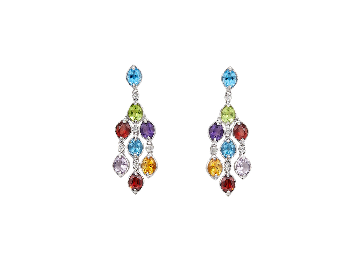 Gemstone Chandelier Earrings