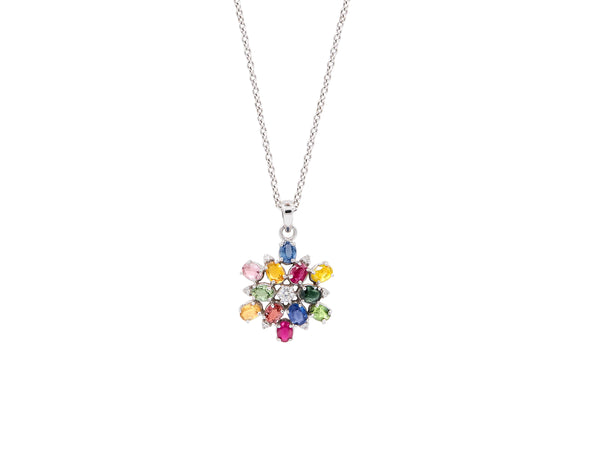 Multi Colored Sapphire Necklace